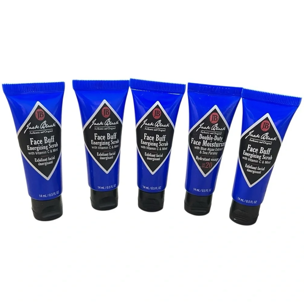 Jack Black Face Buff Energizing Scrub Vitamin C 2.5 floz total 5 - .5 fl oz